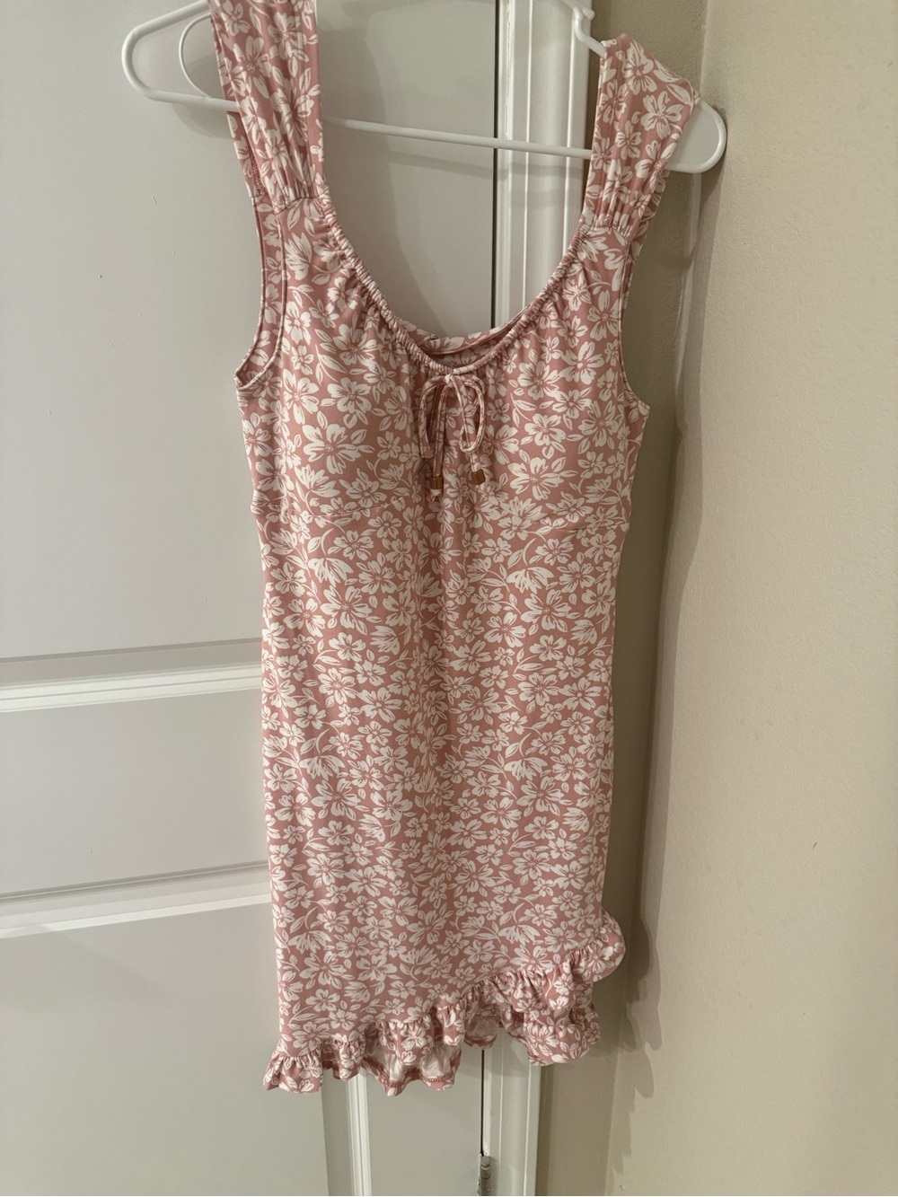 No Boundaries Light Pink Floral Tank Dress